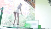 Busty Golf Lady got cum on face