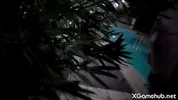 Hot GF Sucks Me at Stranger’s Pool Then I Pound Her From Behind Without the Owner Knowing