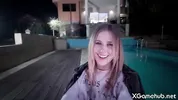 Hot GF Sucks Me at Stranger’s Pool Then I Pound Her From Behind Without the Owner Knowing