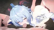 【Genshin Impact Ganyu #03】gangbang 3D Hentai Animation.(Fingering,handjob,blowjob,sex)