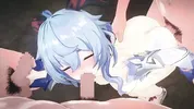【Genshin Impact Ganyu #03】gangbang 3D Hentai Animation.(Fingering,handjob,blowjob,sex)