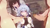 【Genshin Impact Ganyu #03】gangbang 3D Hentai Animation.(Fingering,handjob,blowjob,sex)