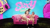 Two sluts masturbate each other while sending message on cell phone!
