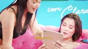 Two sluts masturbate each other while sending message on cell phone!
