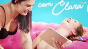 Two sluts masturbate each other while sending message on cell phone!