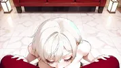 Can't Resist Her Shine: Busty Platinum in Red Corset Bedroom Heat
