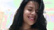 Sloppy Deepthroat From a Thick Latina With Oiled Natural Tits