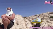 Hot German Latina fucks on vacation at the beach