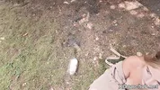 Pretty Stranger Plays a Game and Gets Fucked in Public