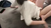 M男を騎乗位で亀頭攻めしたら一瞬で中出ししたから妊娠したかも