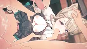 【Genshin Impact Lynette】gangbang 3D Hentai Animation.(Fingering,handjob,blowjob,sex)