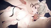 【Genshin Impact Lynette】gangbang 3D Hentai Animation.(Fingering,handjob,blowjob,sex)