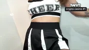 A new cheerleader came to support me before the match.