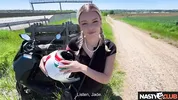 NastyClub - Busty French Babe Jade Jadore in POV Scooter Video Butt Naked and Tits Out!