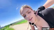 NastyClub - Busty French Babe Jade Jadore in POV Scooter Video Butt Naked and Tits Out!
