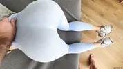 Big or Small? Cute Girl in Leggings Chooses Her Perfect Cock