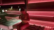 Hot Aussie with huge natural tits picks up a guy in the sauna - Alanna Pow & Nicholas Ferres