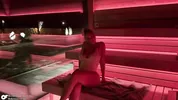 Hot Aussie with huge natural tits picks up a guy in the sauna - Alanna Pow & Nicholas Ferres
