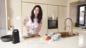 On the film set, the cameraman fucked a feminine makeup artist and a busty food blogger.