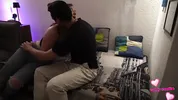 Wife ends up covered in cum from her husband and his friend