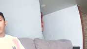 I discover my stepbrother masturbating in the living room and he make me to swallow his semen for interrupting him.