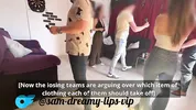 A game of darts that ends in a 6-person orgy, with everyone swapping partners