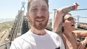 Day out at the funfair. Tits exposed on ride/accidental public nip slip