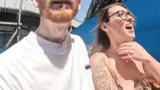 Day out at the funfair. Tits exposed on ride/accidental public nip slip