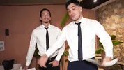 Interview with the Perfect Redhead Ends in a Double Vaginal and a Threesome - Celeste Alba