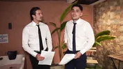 Interview with the Perfect Redhead Ends in a Double Vaginal and a Threesome - Celeste Alba