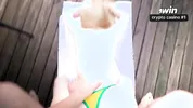 What?! Stepsister Persuades Me to Fuck Her by the Pool