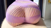 Stepsister suddenly orgasms during porn shoot. Big butt in fishnet