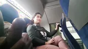 A woman saw an exhibitionist's Dick on the Bus. REACTION