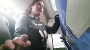 A woman saw an exhibitionist's Dick on the Bus. REACTION