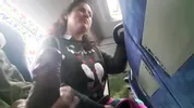 A woman saw an exhibitionist's Dick on the Bus. REACTION