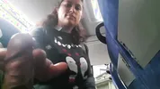 A woman saw an exhibitionist's Dick on the Bus. REACTION