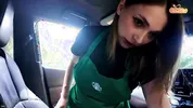 Cute Starbucks Barista Lost a Bet and Fucked Her Way Out of It