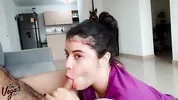 Balcony Risk Blowjob: Kneeling in Our New Apartment, Sucking Him Deep with Neighbors Just Across the Way | Selena Vega Risky Amateur