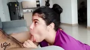 Balcony Risk Blowjob: Kneeling in Our New Apartment, Sucking Him Deep with Neighbors Just Across the Way | Selena Vega Risky Amateur