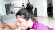 Balcony Risk Blowjob: Kneeling in Our New Apartment, Sucking Him Deep with Neighbors Just Across the Way | Selena Vega Risky Amateur