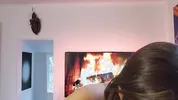 Honry amateur couple have morning sex on the sofa and both orgasm together
