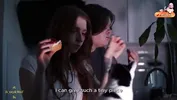 I like to lick my girl at sunset. Lesbian sex in the kitchen.