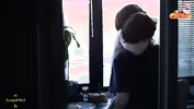 I like to lick my girl at sunset. Lesbian sex in the kitchen.