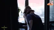 I like to lick my girl at sunset. Lesbian sex in the kitchen.