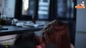 I like to lick my girl at sunset. Lesbian sex in the kitchen.