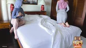 She invited her hot MILF friend for our first threesome! Homemade FFM