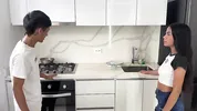 Mi big ass stepsister gets angry for not helping her in the toilet, so I calm her down with a rich and strong penetrated by her tight vagina