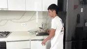 Mi big ass stepsister gets angry for not helping her in the toilet, so I calm her down with a rich and strong penetrated by her tight vagina