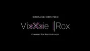 A tied-up blonde in garter belts has amazing sex on her first date - VixXxie Rox
