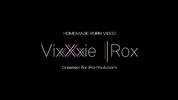 A tied-up blonde in garter belts has amazing sex on her first date - VixXxie Rox